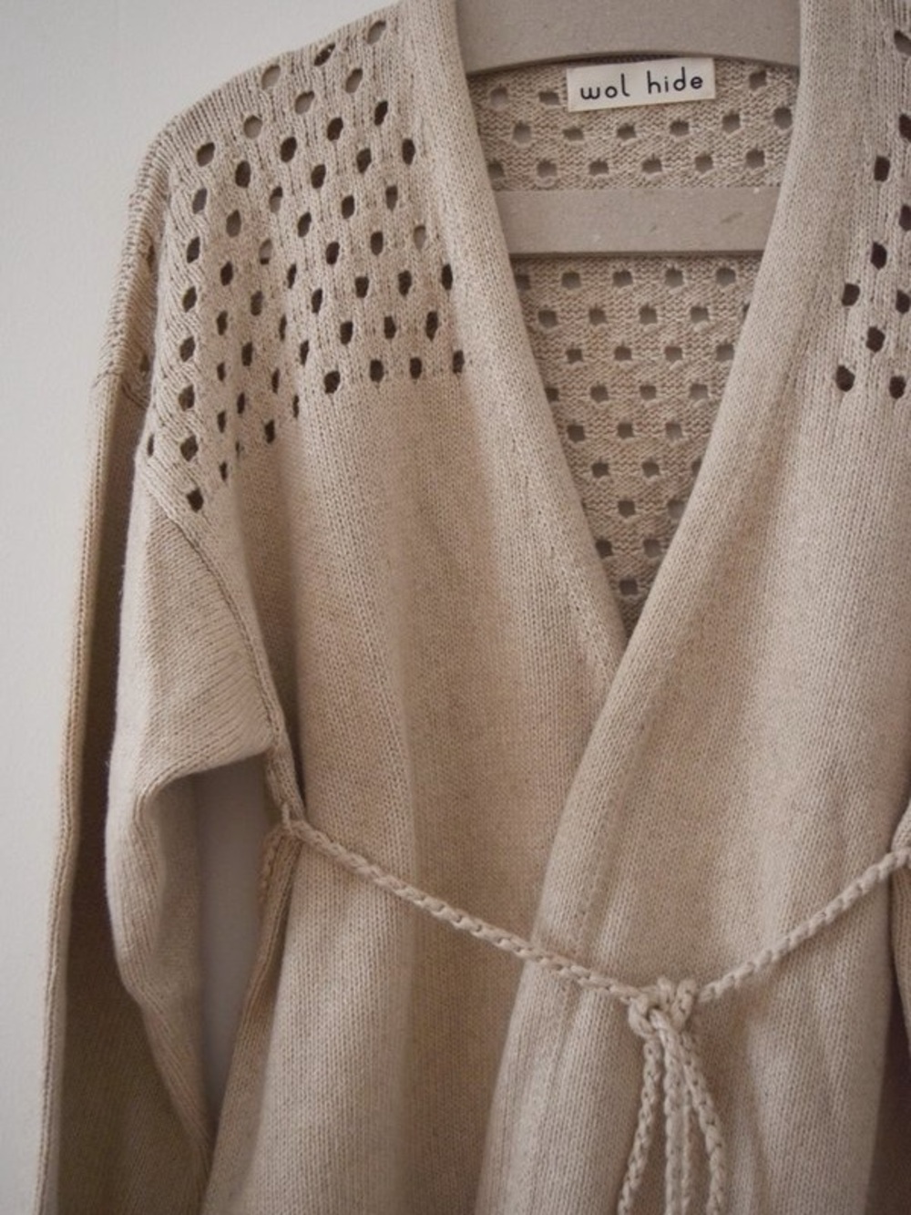 Wol Hide Pointelle Cardigan - Picture 2 of 5
